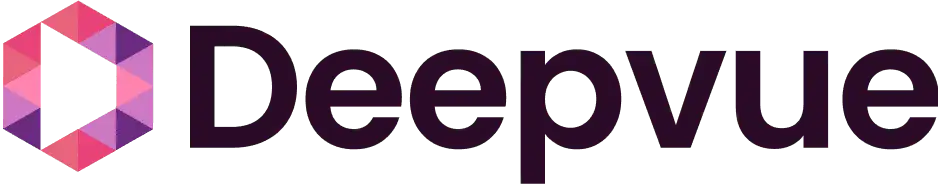 The Deepvue logo features a hexagonal geometric design on the left, while the word "Deepvue," styled in Saasio purple text, is elegantly displayed on the right.