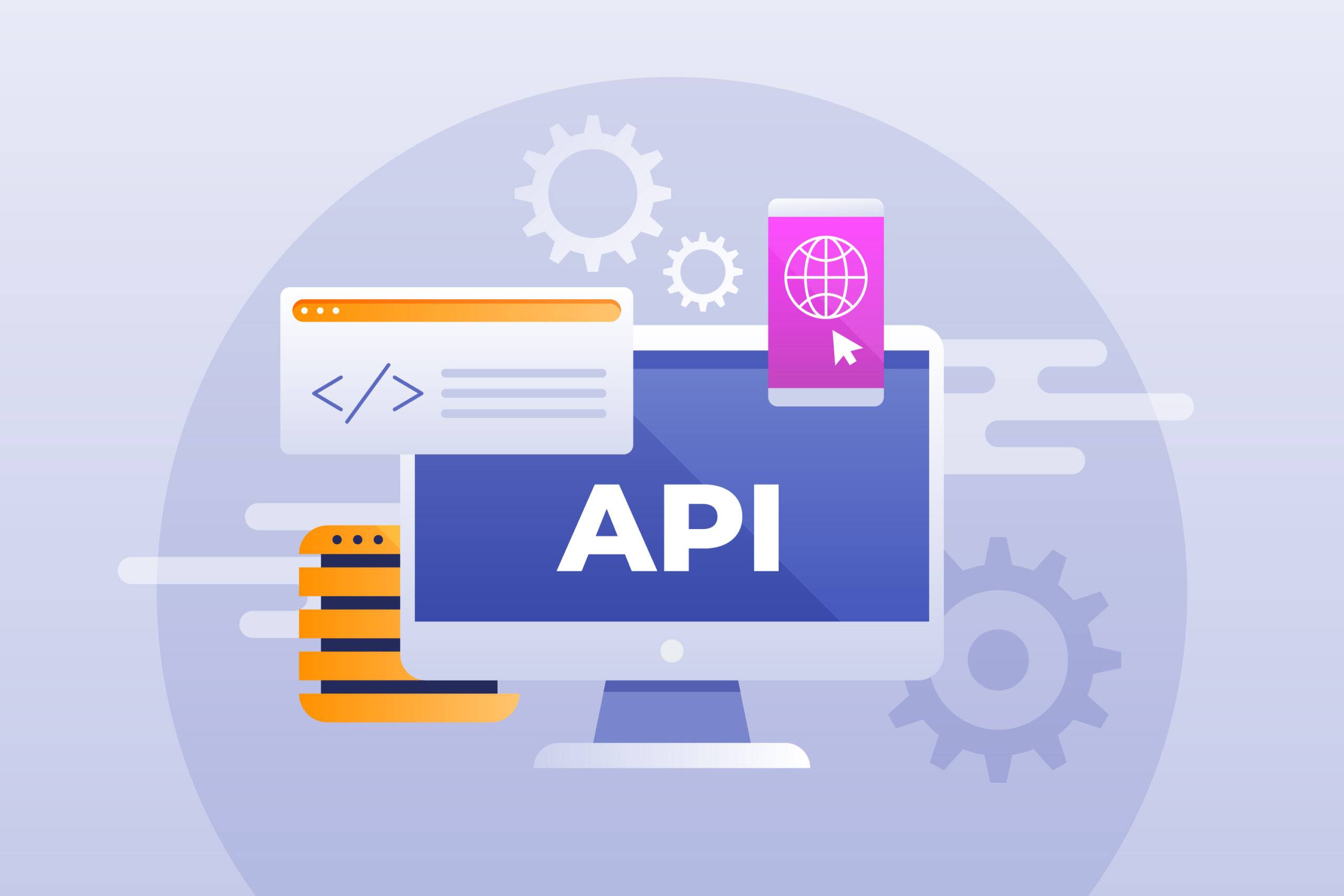 API, computer screen